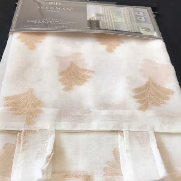beekman home Accents Beekman Home Set Of 2 Sheet Window Panels With